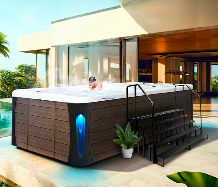 Calspas hot tub being used in a family setting - Charlotte